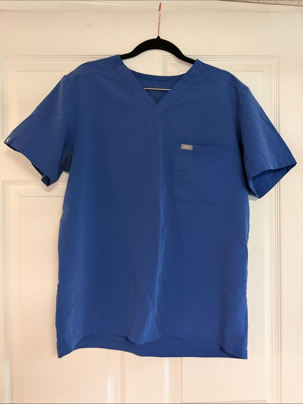 Figs Men's V-Neck Top in Royal Blue